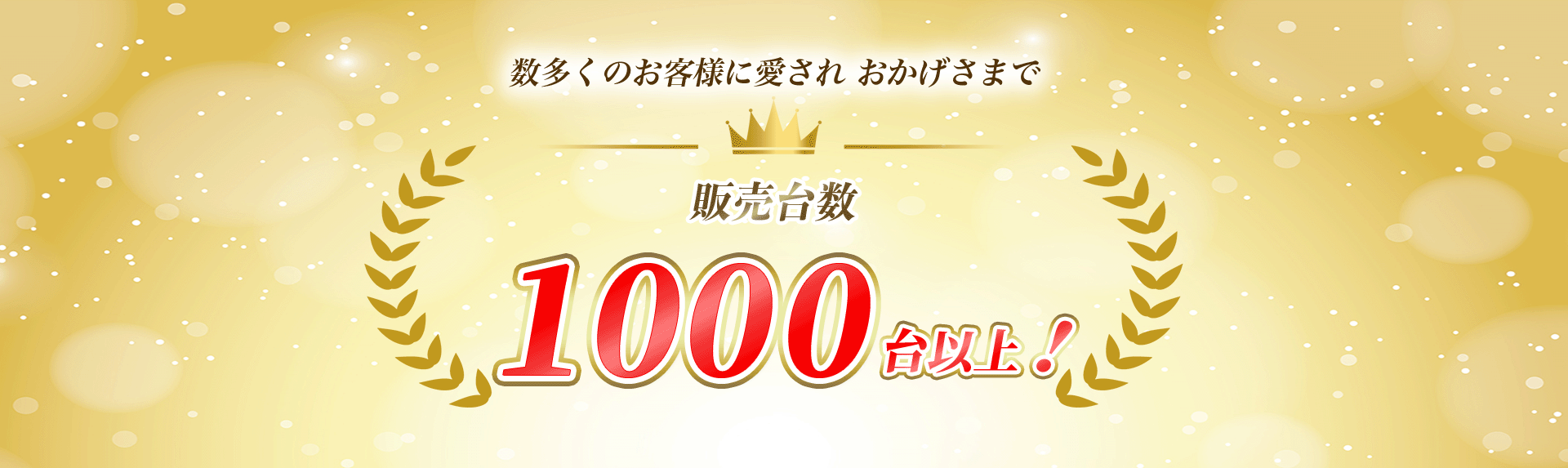 販売台数1000台以上!